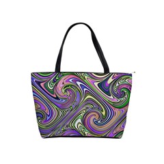 Abstract Art Purple Swirls Pattern Classic Shoulder Handbag