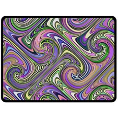 Abstract Art Purple Swirls Pattern Fleece Blanket (Large) 