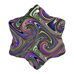 Abstract Art Purple Swirls Pattern Ornament (Snowflake)