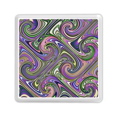 Abstract Art Purple Swirls Pattern Memory Card Reader (square)
