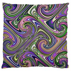 Abstract Art Purple Swirls Pattern Large Cushion Case (One Side)