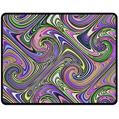 Abstract Art Purple Swirls Pattern Double Sided Fleece Blanket (Medium) 