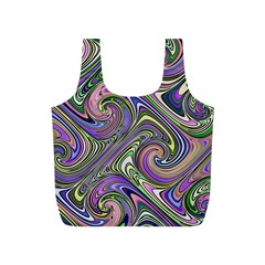 Abstract Art Purple Swirls Pattern Full Print Recycle Bag (S)