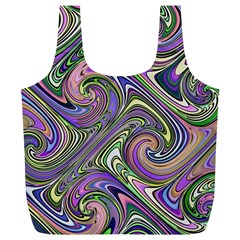 Abstract Art Purple Swirls Pattern Full Print Recycle Bag (XL)