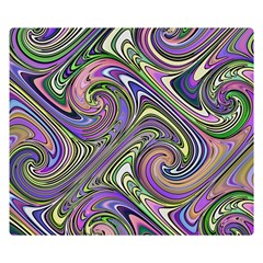 Abstract Art Purple Swirls Pattern Double Sided Flano Blanket (Small) 