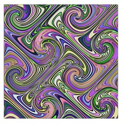 Abstract Art Purple Swirls Pattern Large Satin Scarf (Square)