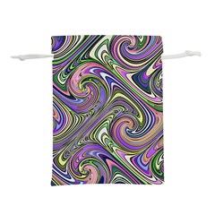 Abstract Art Purple Swirls Pattern Lightweight Drawstring Pouch (L)