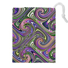 Abstract Art Purple Swirls Pattern Drawstring Pouch (5XL)