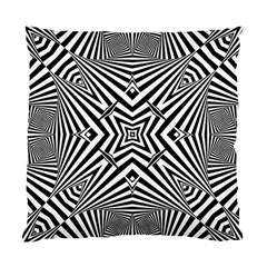 Black And White Line Art Pattern Stripes Standard Cushion Case (two Sides) by SpinnyChairDesigns