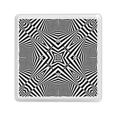 Black And White Line Art Pattern Stripes Memory Card Reader (square) by SpinnyChairDesigns