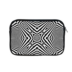 Black And White Line Art Pattern Stripes Apple Macbook Pro 13  Zipper Case by SpinnyChairDesigns