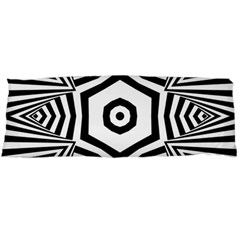 Black And White Line Art Stripes Pattern Body Pillow Case (dakimakura) by SpinnyChairDesigns