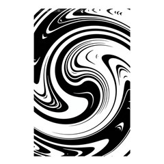 Black And White Swirl Spiral Swoosh Pattern Shower Curtain 48  X 72  (small) 