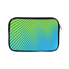 Blue Green Abstract Stripe Pattern  Apple Ipad Mini Zipper Cases by SpinnyChairDesigns