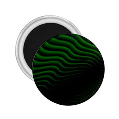Black And Green Abstract Stripes Gradient 2 25  Magnets by SpinnyChairDesigns