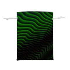 Black And Green Abstract Stripes Gradient Lightweight Drawstring Pouch (l) by SpinnyChairDesigns