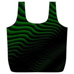 Black And Green Abstract Stripes Gradient Full Print Recycle Bag (xxxl) by SpinnyChairDesigns