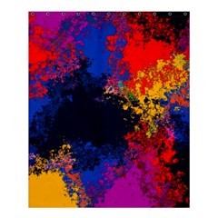 Colorful Paint Splatter Texture Red Black Yellow Blue Shower Curtain 60  X 72  (medium)  by SpinnyChairDesigns