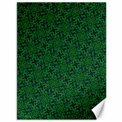 Green Intricate Pattern Canvas 36  X 48  by SpinnyChairDesigns