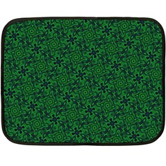 Green Intricate Pattern Fleece Blanket (mini) by SpinnyChairDesigns