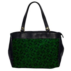 Green Intricate Pattern Oversize Office Handbag by SpinnyChairDesigns