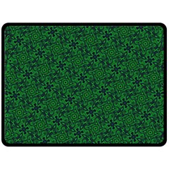 Green Intricate Pattern Fleece Blanket (large)  by SpinnyChairDesigns