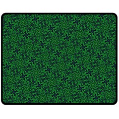 Green Intricate Pattern Fleece Blanket (medium)  by SpinnyChairDesigns