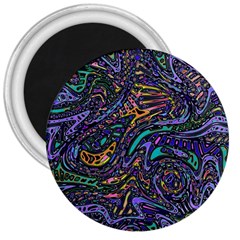 Multicolored Abstract Art Pattern 3  Magnets by SpinnyChairDesigns