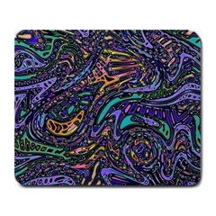 Multicolored Abstract Art Pattern Large Mousepads by SpinnyChairDesigns