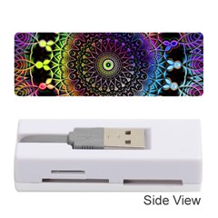 Colorful Rainbow Colored Arabesque Mandala Kaleidoscope  Memory Card Reader (stick) by SpinnyChairDesigns