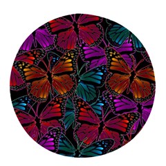 Colorful Monarch Butterfly Pattern Pop Socket (black) by SpinnyChairDesigns