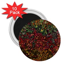 Stylish Fall Colors Camouflage 2 25  Magnets (10 Pack)  by SpinnyChairDesigns