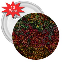 Stylish Fall Colors Camouflage 3  Buttons (10 Pack)  by SpinnyChairDesigns
