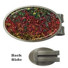 Stylish Fall Colors Camouflage Money Clips (oval)  by SpinnyChairDesigns