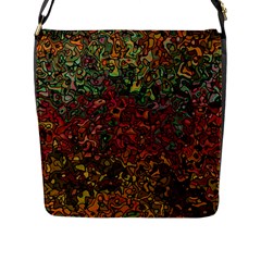 Stylish Fall Colors Camouflage Flap Closure Messenger Bag (l) by SpinnyChairDesigns