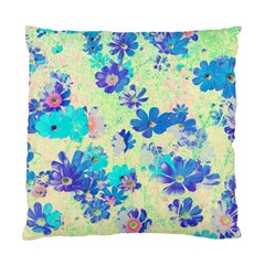 Cosmos Flowers Blue Standard Cushion Case (one Side) by DinkovaArt