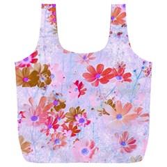 Cosmos Flowers Pink Full Print Recycle Bag (xxl) by DinkovaArt