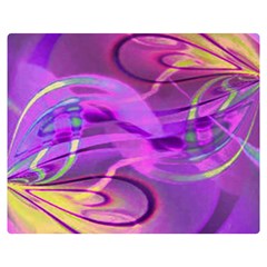 Infinity Painting Purple Double Sided Flano Blanket (medium)  by DinkovaArt