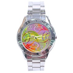 Infinity Painting Green Stainless Steel Analogue Watch