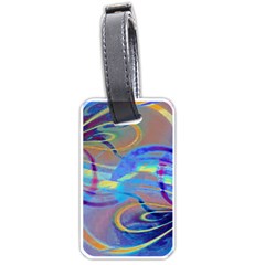 Infinity Painting Blue Luggage Tag (one Side) by DinkovaArt