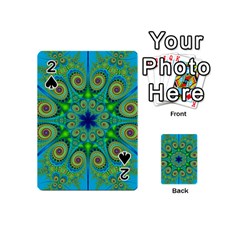 Peacock Mandala Kaleidoscope Arabesque Pattern Playing Cards 54 Designs (mini)