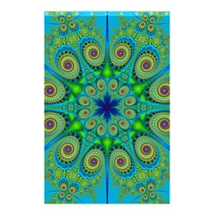 Peacock Mandala Kaleidoscope Arabesque Pattern Shower Curtain 48  X 72  (small)  by SpinnyChairDesigns