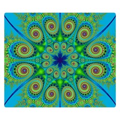 Peacock Mandala Kaleidoscope Arabesque Pattern Double Sided Flano Blanket (small)  by SpinnyChairDesigns