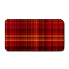 Red Brown Orange Plaid Pattern Medium Bar Mats