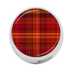 Red Brown Orange Plaid Pattern 4-port Usb Hub (one Side) by SpinnyChairDesigns