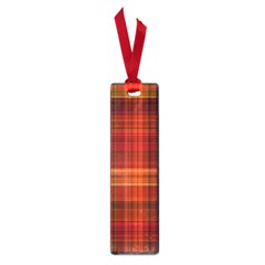Red Brown Orange Plaid Pattern Small Book Marks