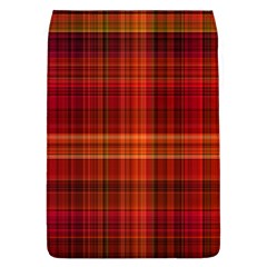 Red Brown Orange Plaid Pattern Removable Flap Cover (l)