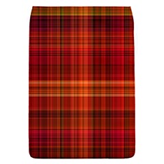 Red Brown Orange Plaid Pattern Removable Flap Cover (s)
