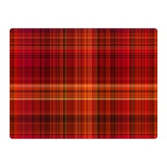 Red Brown Orange Plaid Pattern Double Sided Flano Blanket (mini) 