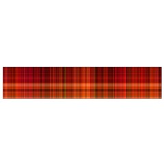 Red Brown Orange Plaid Pattern Small Flano Scarf
